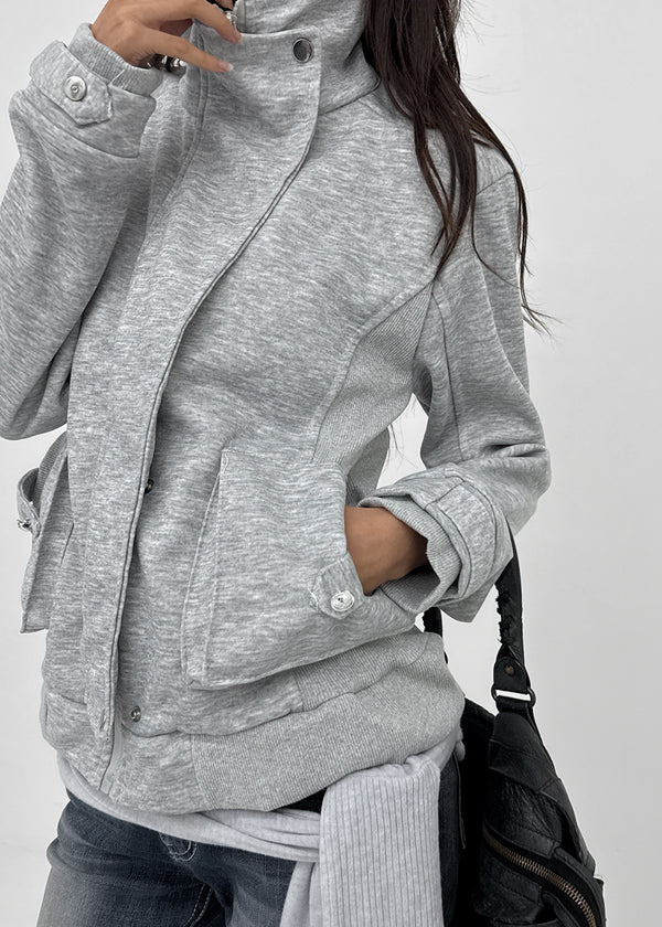 Lowtone high-neck zip-up
