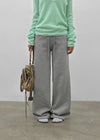 [MADE] Polnen Brushed Straight Back Pocket Elastic Pants