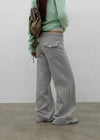 [MADE] Polnen Brushed Straight Back Pocket Elastic Pants