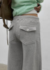 [MADE] Polnen Brushed Straight Back Pocket Elastic Pants