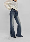 Sevenne Low-waisted Stretch Bootcut Denim Pants