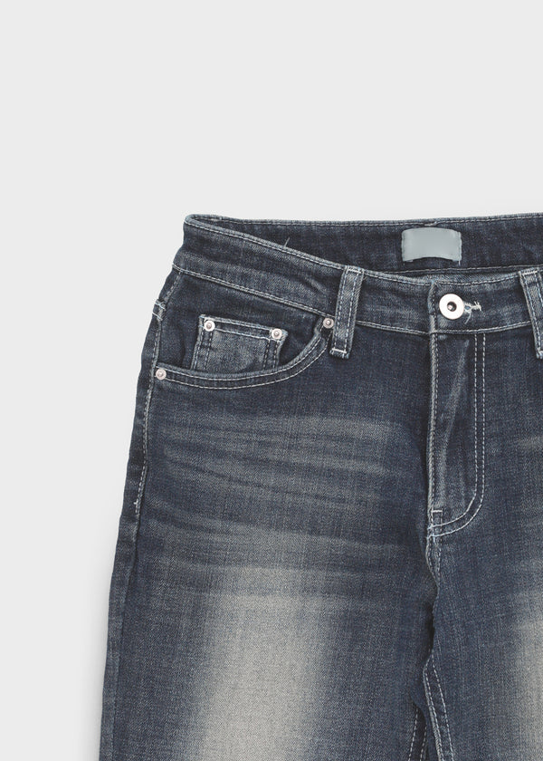 Sevenne Low-waisted Stretch Bootcut Denim Pants