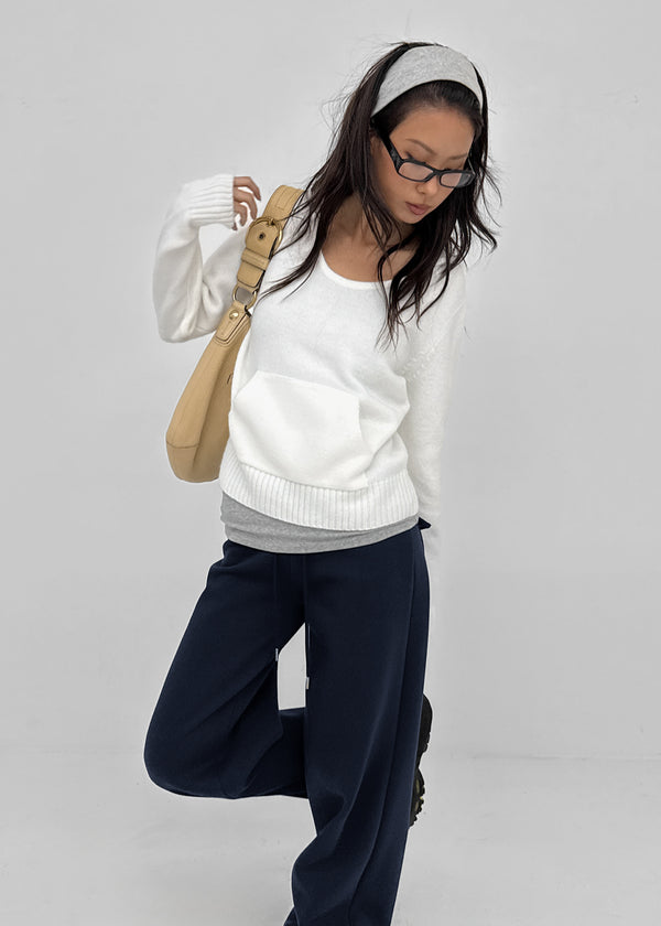 [MADE] Polnen Brushed Straight Back Pocket Elastic Pants