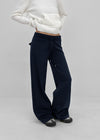 [MADE] Polnen Brushed Straight Back Pocket Elastic Pants