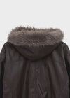 [MADE] Romkun Reversible Hooded Fur Leather Jumper
