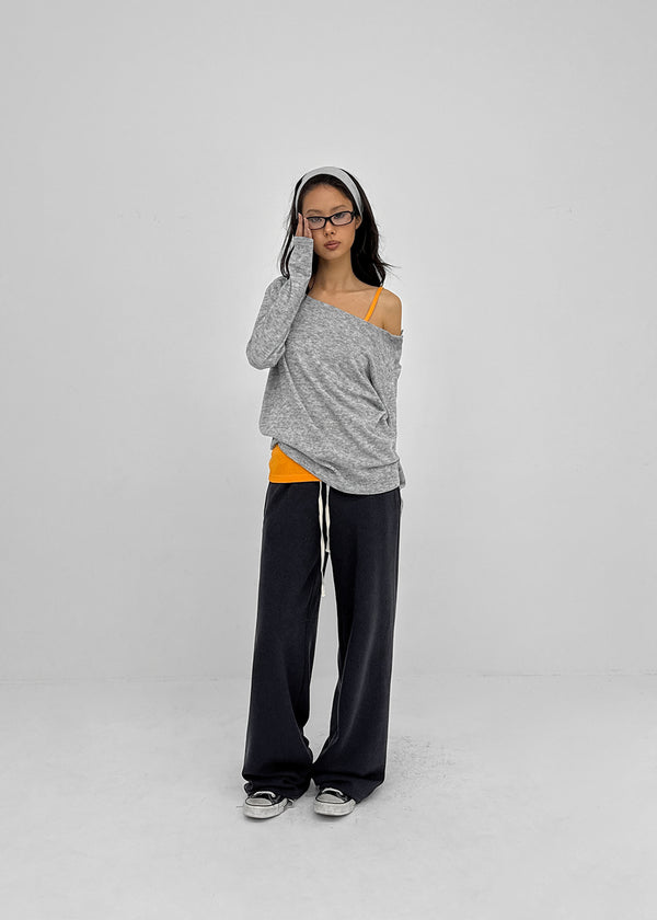 [MADE] Melio Mink Low Bootcut Elastic Waist Pants (2 SIZE)