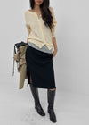 Torbet slit midi skirt