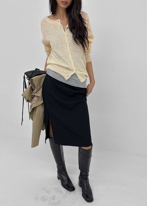 Torbet slit midi skirt