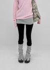 Nine Four Ribbed Slit Warmer Leggings