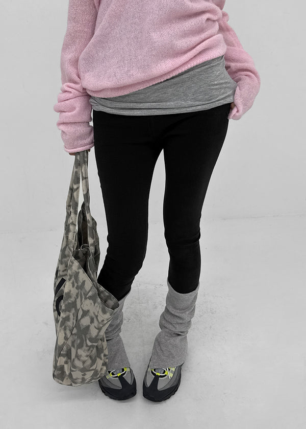 Nine Four Ribbed Slit Warmer Leggings