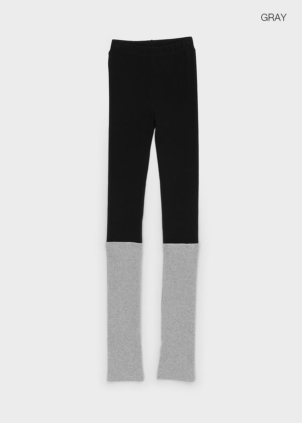 Nine Four Ribbed Slit Warmer Leggings