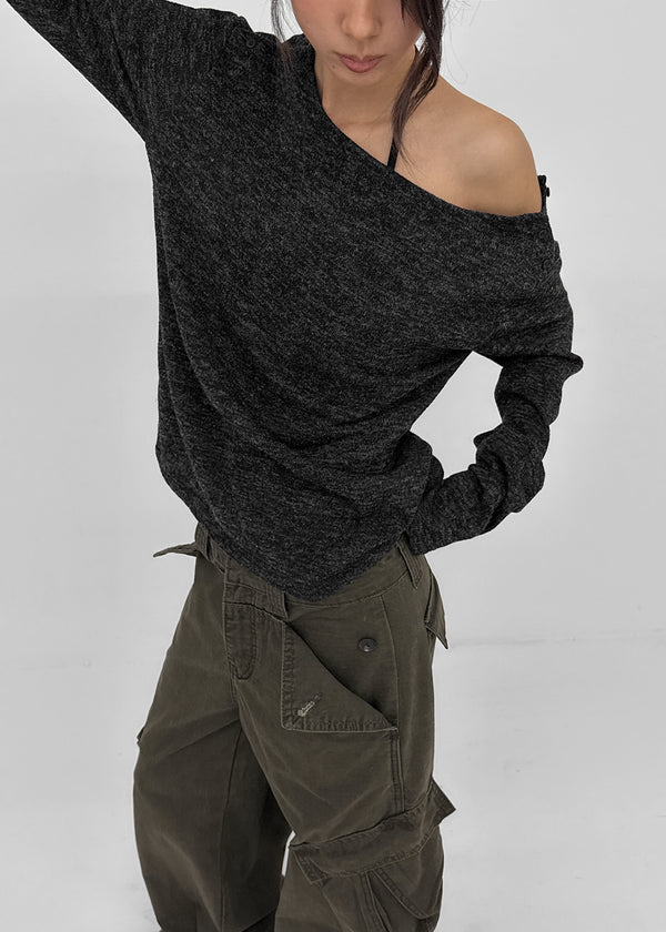 [MADE] Rubeon Knit Button Long Sleeve Tee
