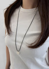Pilshong Heart Drop String Necklace