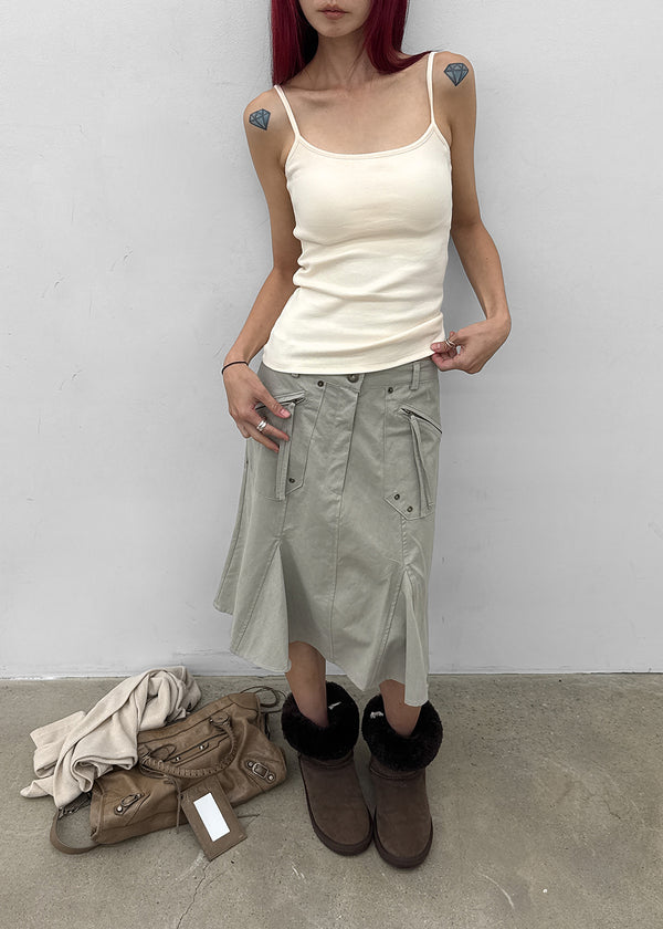 Cashie Cotton Midi Skirt