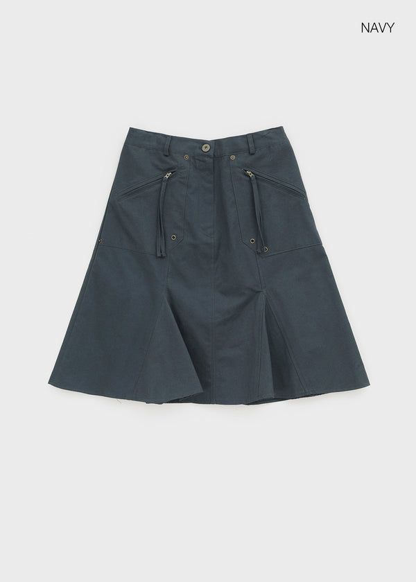 Cashie Cotton Midi Skirt