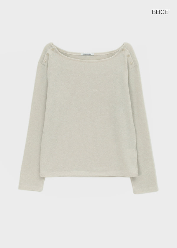 [MADE] Rubeon Knit Button Long Sleeve Tee