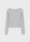 Jade Shirred Staff Long Sleeve Tee