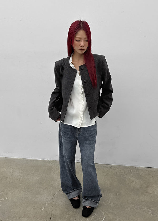 Ovni Button Collarless Jacket