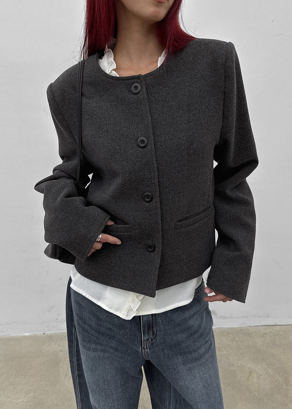 Ovni Button Collarless Jacket