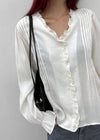 Lavender frill blouse