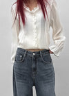 Lavender frill blouse