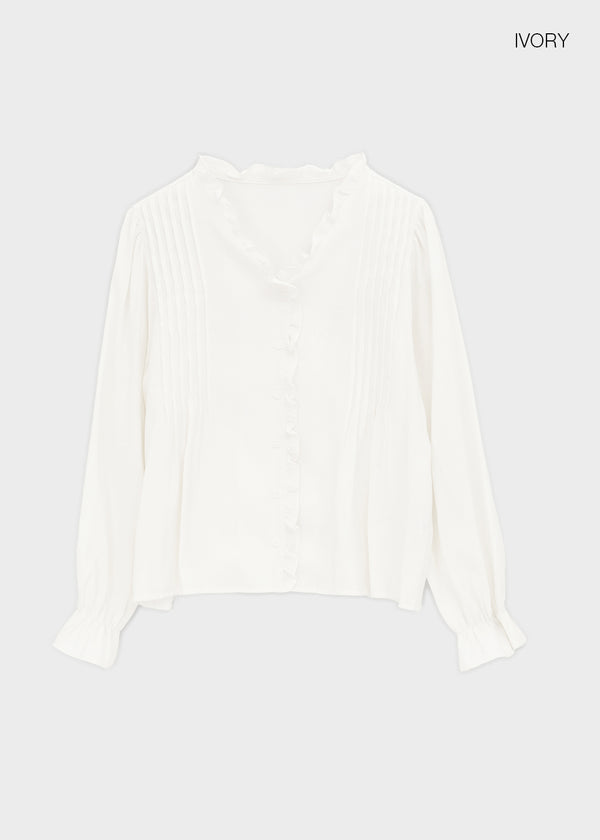 Lavender frill blouse