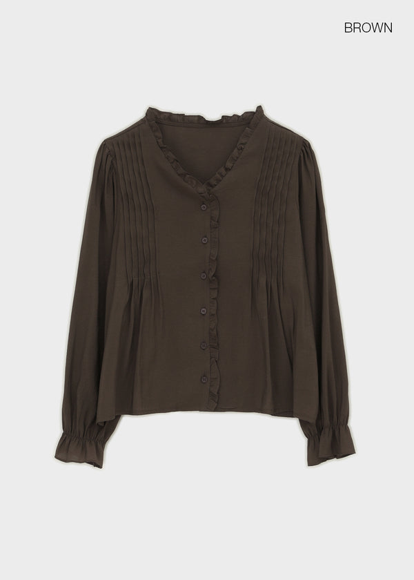 Lavender frill blouse