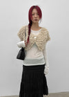 Teddy fur bolero cardigan