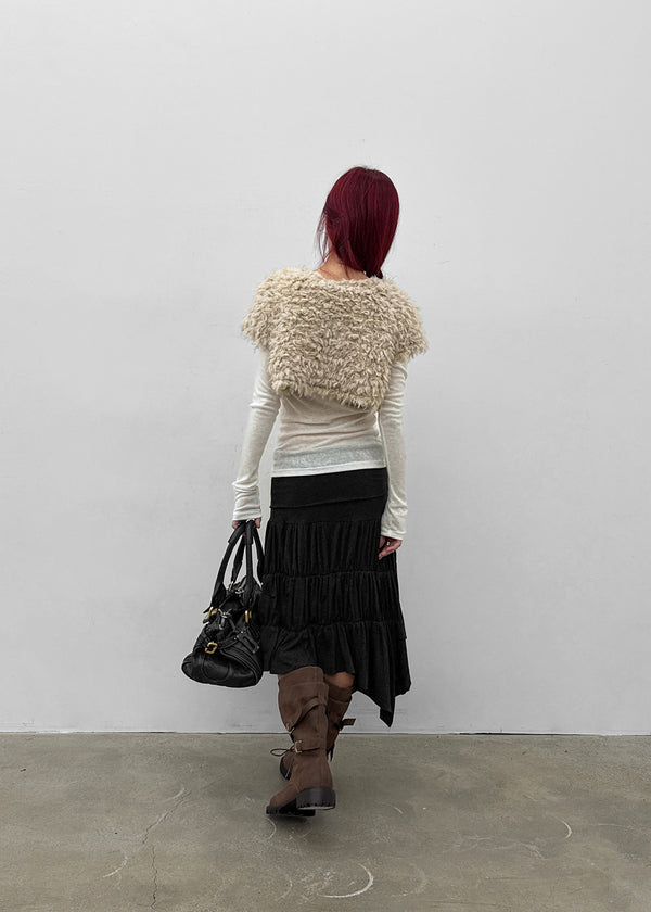 Teddy fur bolero cardigan