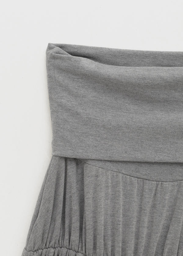 Rit asymmetrical shirred midi skirt