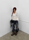 Hermit Buckle Lace-up Mid-calf Boots