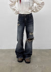 Hermit Buckle Lace-up Mid-calf Boots