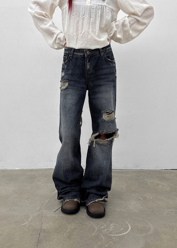 Hermit Buckle Lace-up Mid-calf Boots