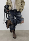 Kent Damaged Loose Fit Denim Pants