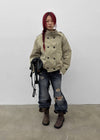 Kent Damaged Loose Fit Denim Pants