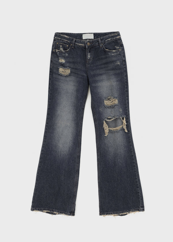 Kent Damaged Loose Fit Denim Pants