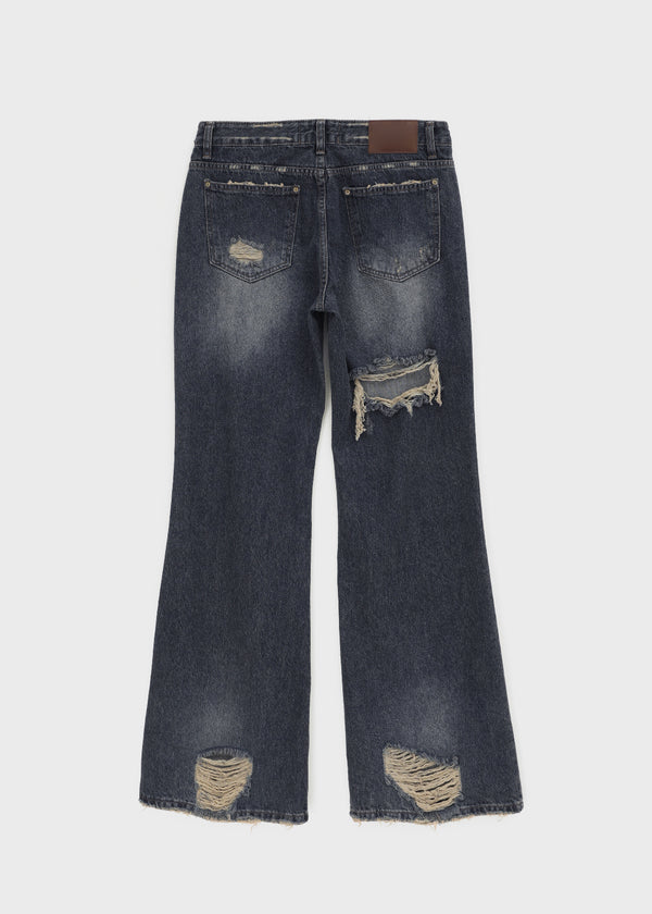 Kent Damaged Loose Fit Denim Pants