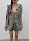 Kiul Heathered Hooded Cardigan