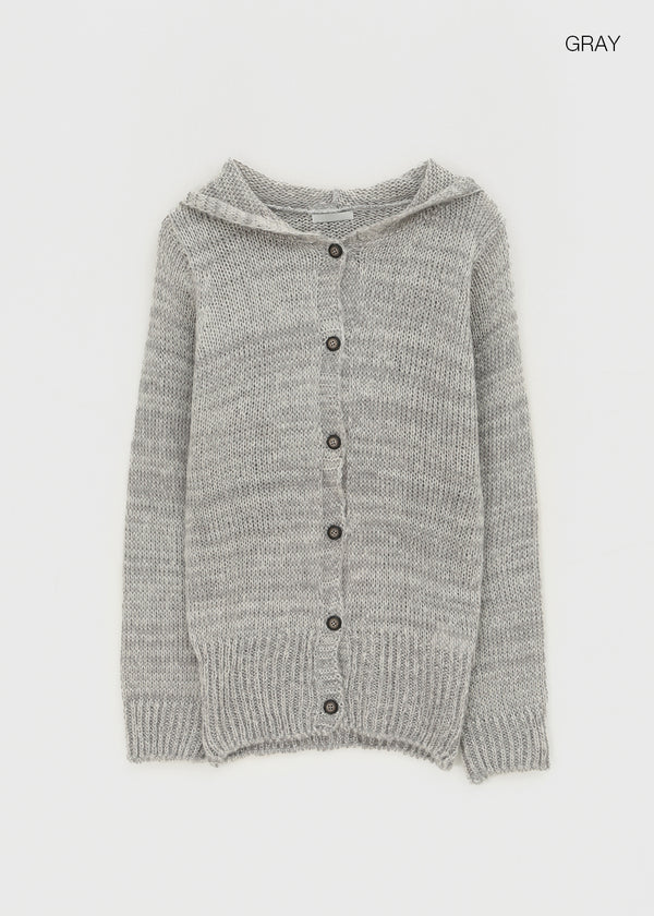 Kiul Heathered Hooded Cardigan