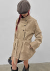 Breto high-neck suede jacket