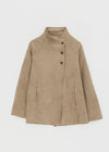 Breto high-neck suede jacket