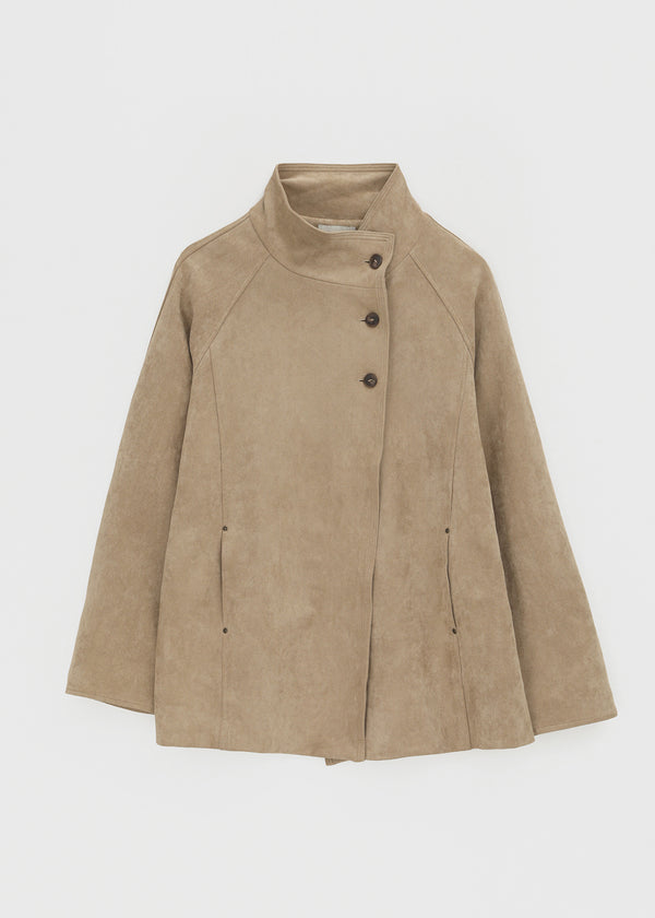 Breto high-neck suede jacket