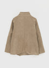 Breto high-neck suede jacket