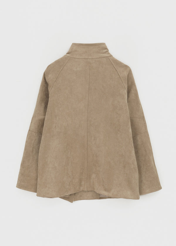 Breto high-neck suede jacket