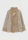 Breto high-neck suede jacket