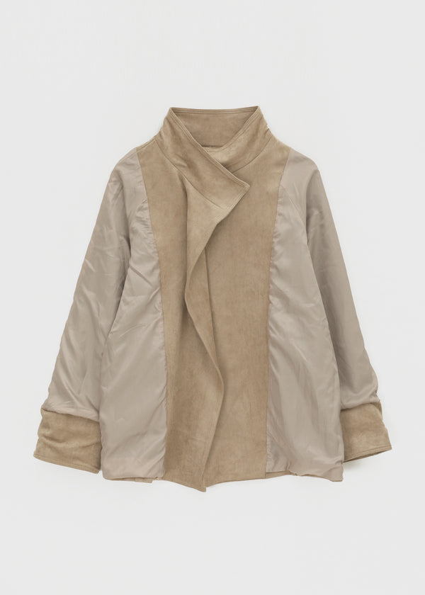 Breto high-neck suede jacket