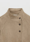 Breto high-neck suede jacket