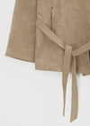 Breto high-neck suede jacket