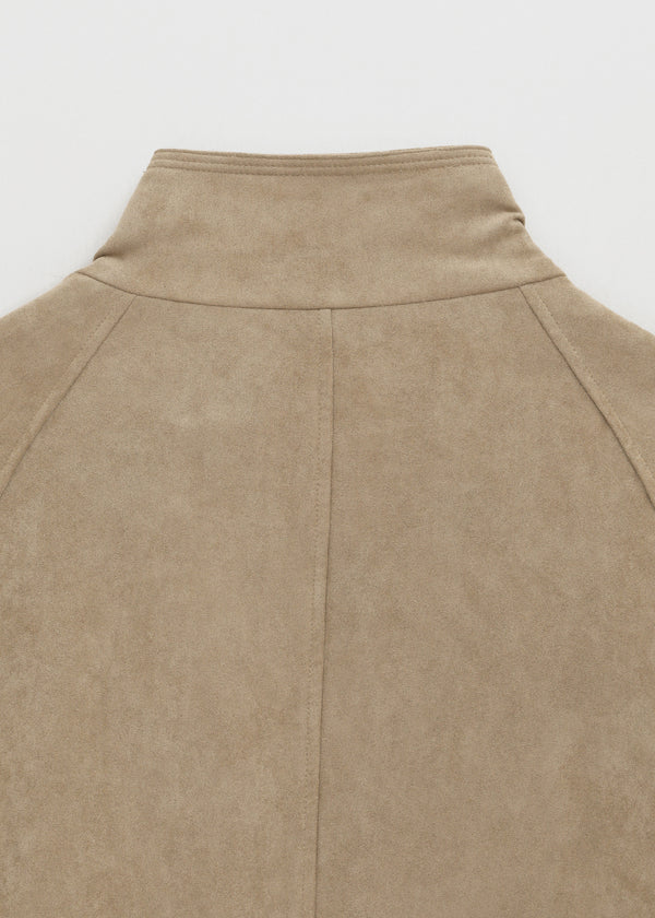 Breto high-neck suede jacket