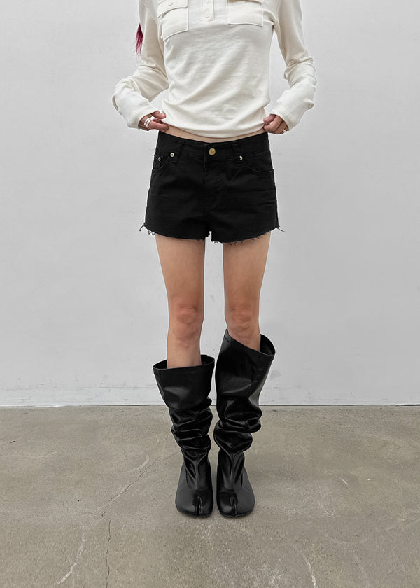 Tutor flat slouch long boots
